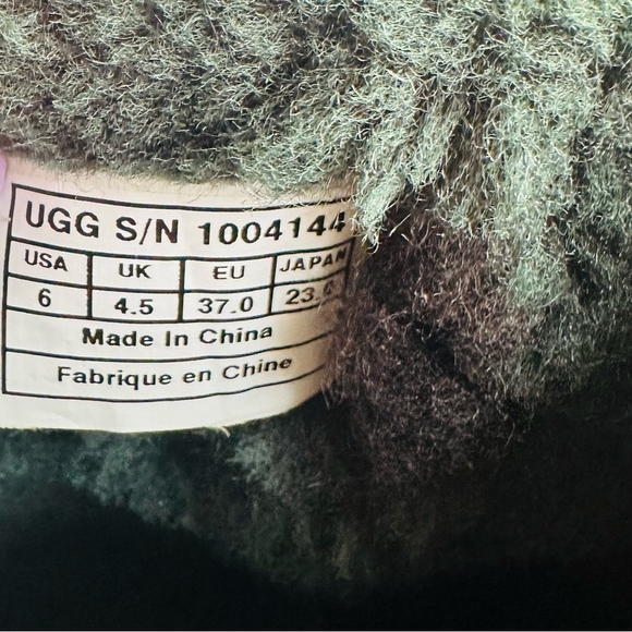 UGG Australia Sutter Brown Leather Sheepskin Mid Calf Buckle Boots Women’s 6 - Picture 7 of 8